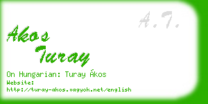 akos turay business card